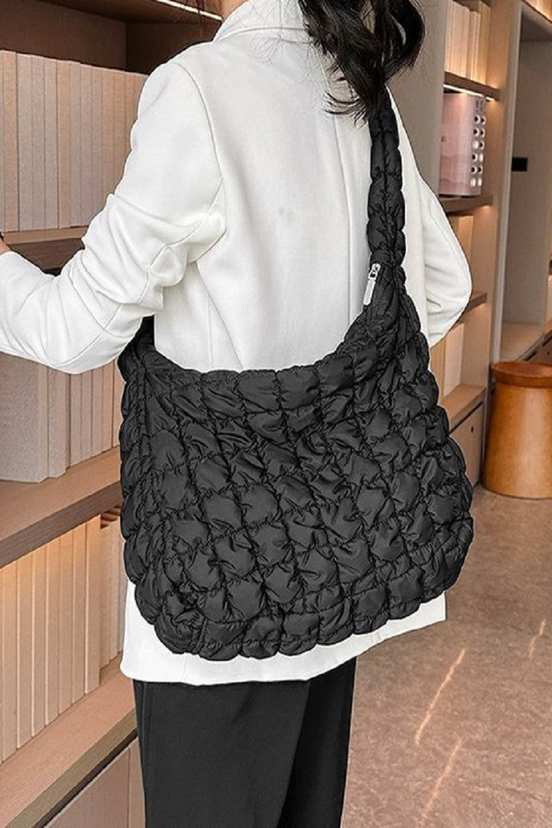 PUFF QUILTED CROSSBODY SHOULDER BAG (3 Colors)