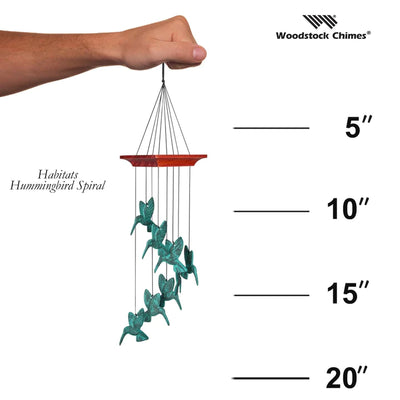 Habitats - Hummingbird Spiral Wind Chime