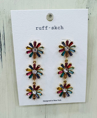 Crystal Flower Earrings (2 Colors)