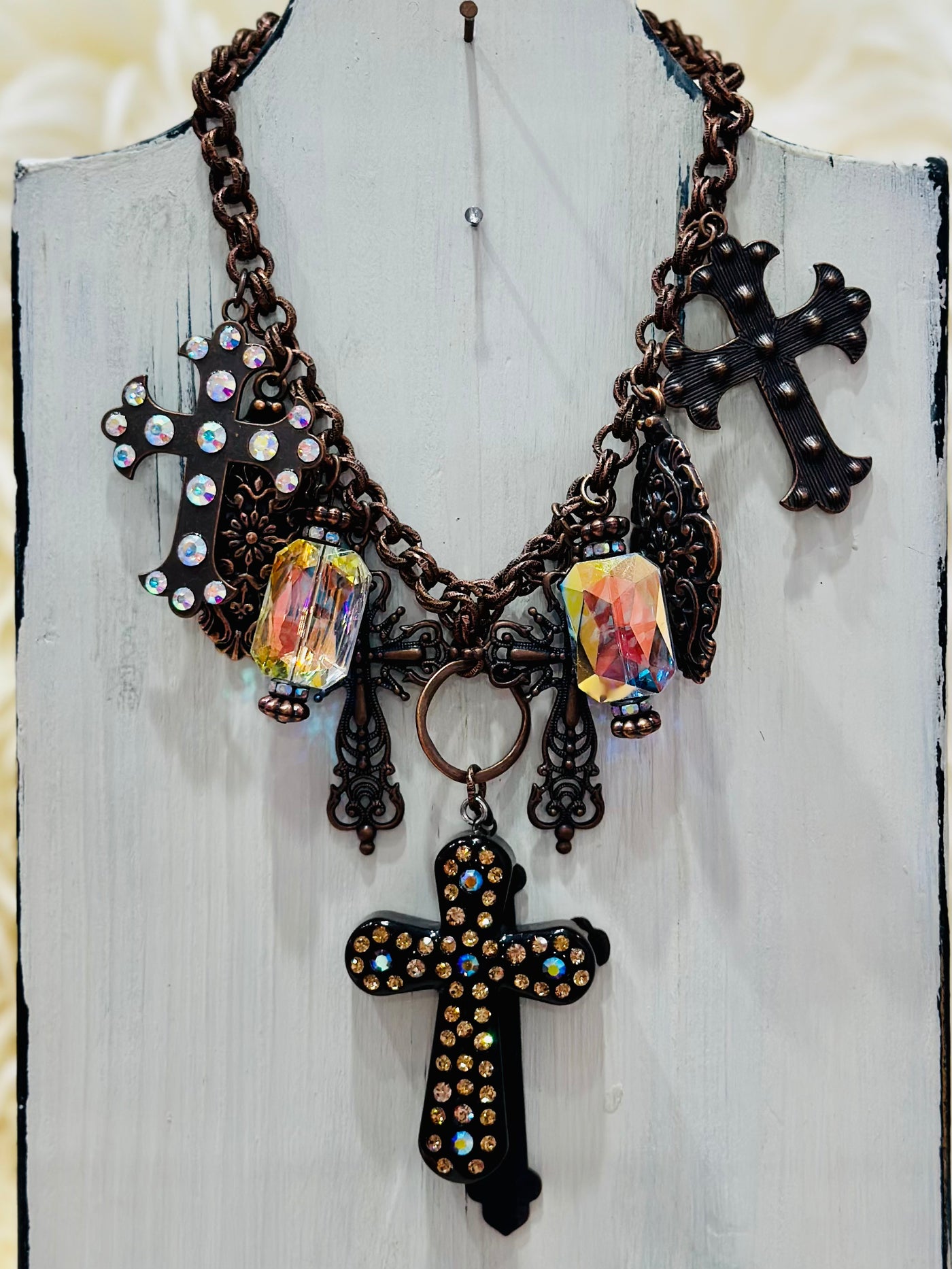 Gypsy South Copper Crosses Necklace