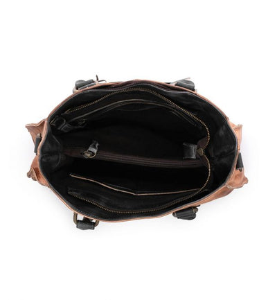 BED STU "Bruna" Bag in Tan Black Rustic
