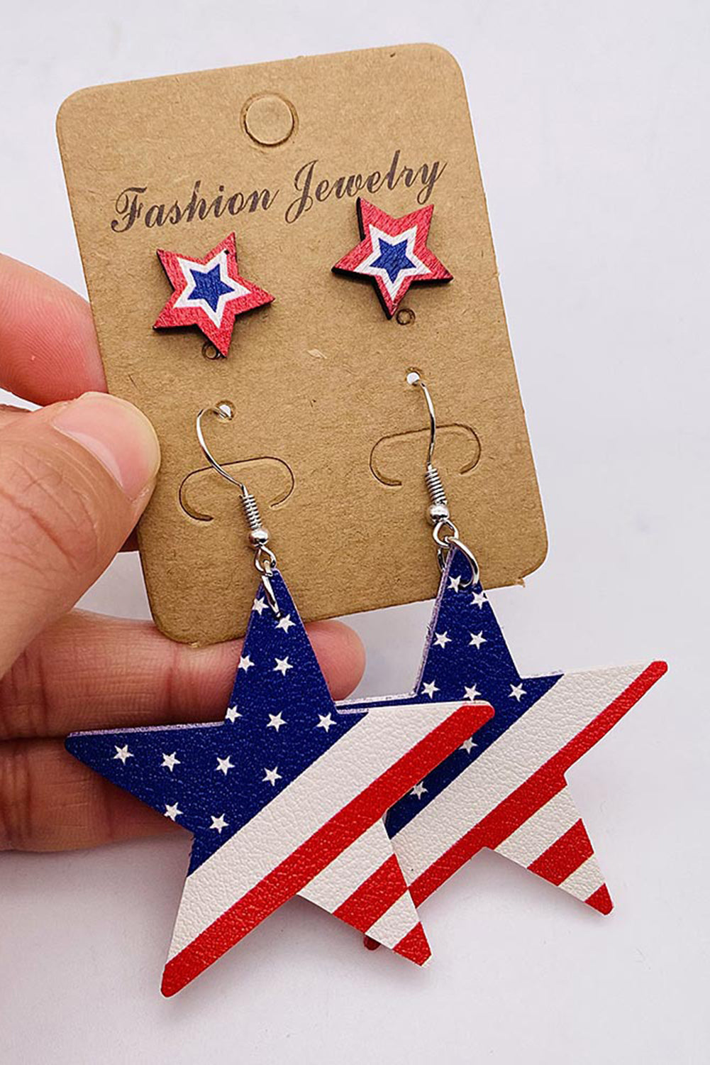 4th of July Star Earrings