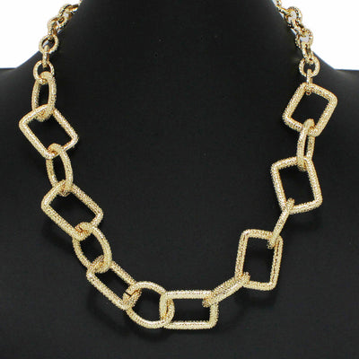 Geometric Textured Metal Necklace(2 Colors)