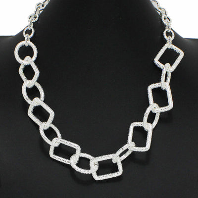 Geometric Textured Metal Necklace(2 Colors)