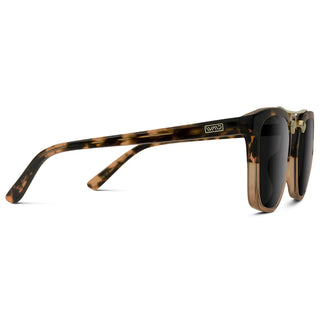 Demi in Crystal Brown Tortoise/Black Lens Polarized Sunglasses