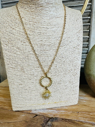 Scooples Gold Matte Burst Necklace