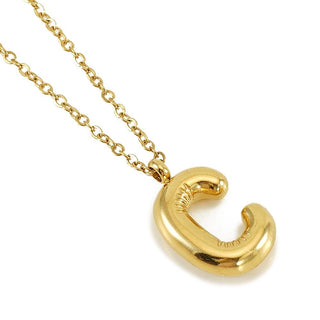 Dainty Stainless Steel Chain Link Necklace Featuring Bubble Balloon Initial Pendant (16 Letters)
