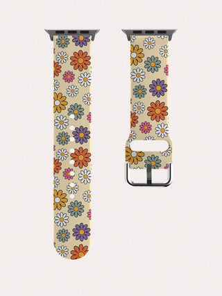 Fun Floral Silicone Smart Watch Band