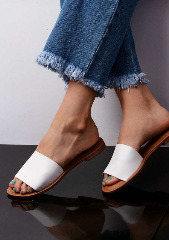Sunny Slip-On Sandal in White Final Sale