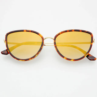 LUNA in Tortoise/Gold Mirror by Freyrs Eyewear