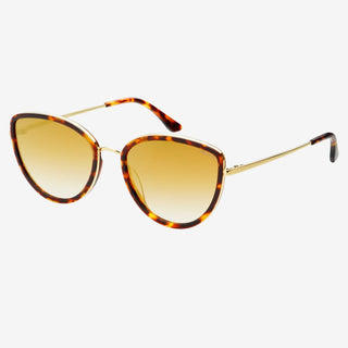 LUNA in Tortoise/Gold Mirror by Freyrs Eyewear