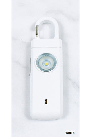 RECHARGEABLE PERSONAL SAFETY ALARM AND FLASHLIGHT (4 Colors)