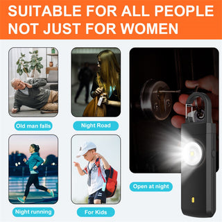 RECHARGEABLE PERSONAL SAFETY ALARM AND FLASHLIGHT (4 Colors)
