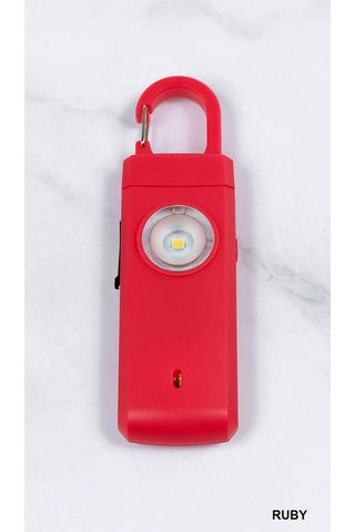 RECHARGEABLE PERSONAL SAFETY ALARM AND FLASHLIGHT (4 Colors)