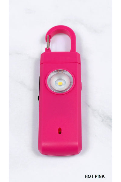 RECHARGEABLE PERSONAL SAFETY ALARM AND FLASHLIGHT (4 Colors)