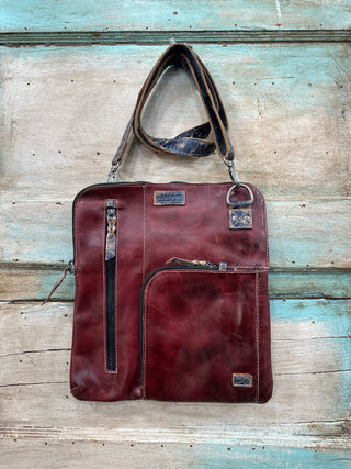 BED STU "Aiken" Bag in Cherry Lacquer Slate