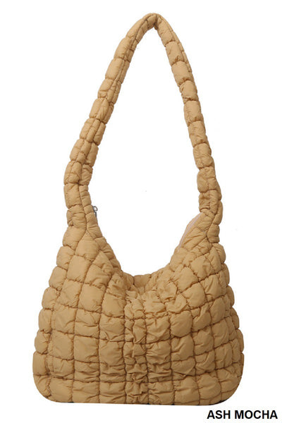 PUFF QUILTED CROSSBODY SHOULDER BAG (3 Colors)