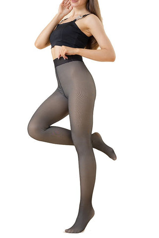 Black Thermal Fleece Lined Tights
