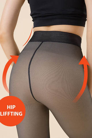 Black Thermal Fleece Lined Tights