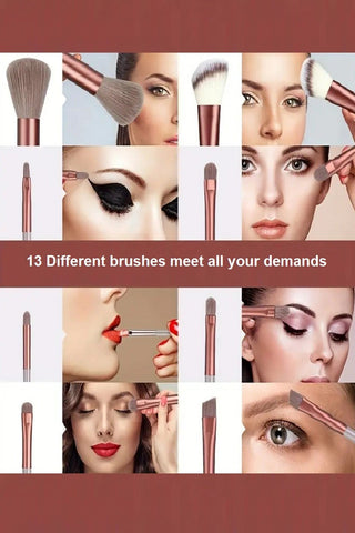 SC 13 Pcs Makeup Brush Set With Storage Bag