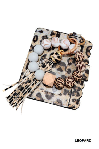 BEADED BRACELET KEYCHAIN CARD HOLDER WALLET (6 Colors)