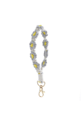 SOPHIA'S CORNER DAISY FLOWER WRISTLET KEYCHAIN (5 Colors)