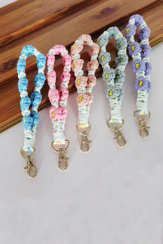 SOPHIA'S CORNER DAISY FLOWER WRISTLET KEYCHAIN (5 Colors)