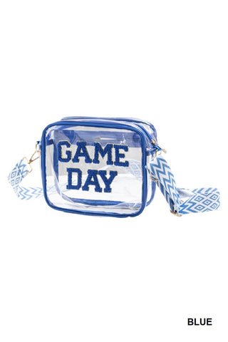 Blue Game Day Stadium Approved Transparent Crossbody