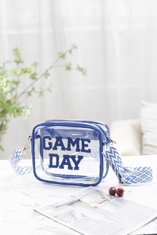 Blue Game Day Stadium Approved Transparent Crossbody