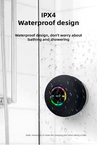Portable Bathroom Bluetooth Led Speaker (4 Colors)