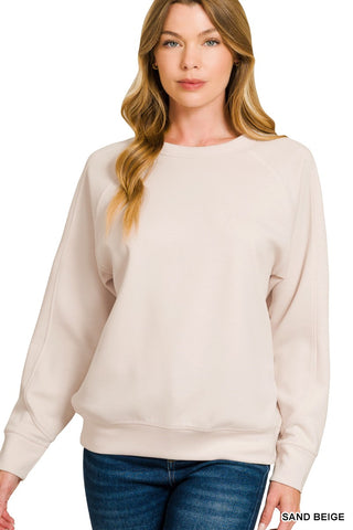 Sand Beige Scuba Crewneck Pullover