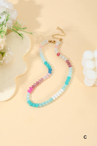 Natural Agate Gemstone Necklace (5 Colors)