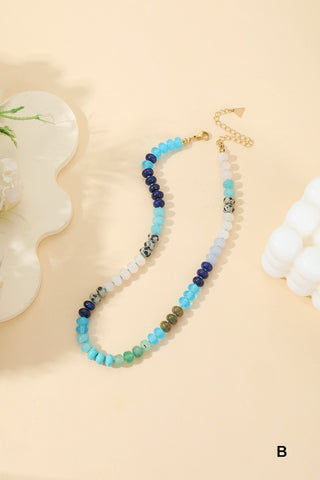 Natural Agate Gemstone Necklace (5 Colors)