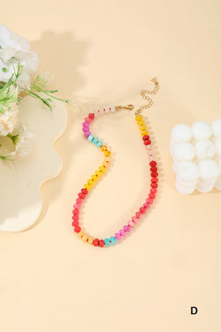 Natural Agate Gemstone Necklace (5 Colors)