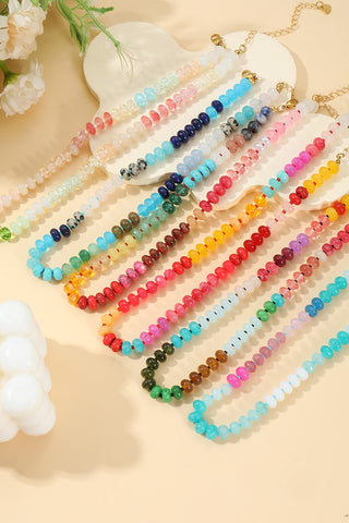Natural Agate Gemstone Necklace (5 Colors)