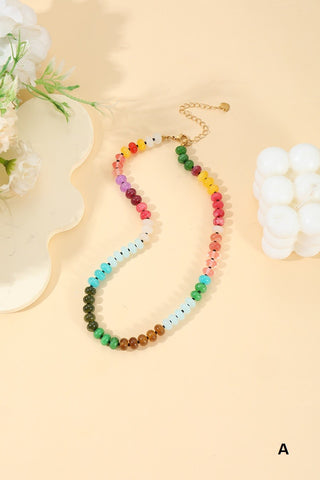 Natural Agate Gemstone Necklace (5 Colors)