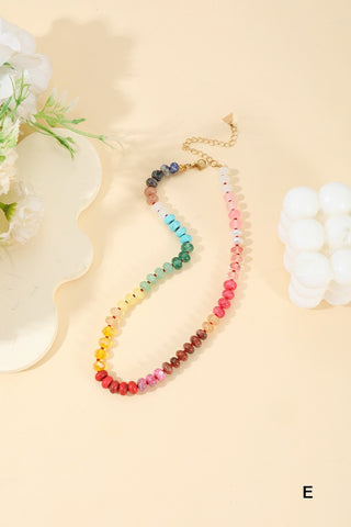 Natural Agate Gemstone Necklace (5 Colors)