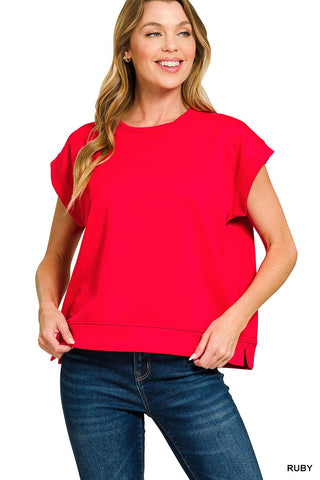Ruby Scuba Short Sleeve Sweatshirt FINAL SALE