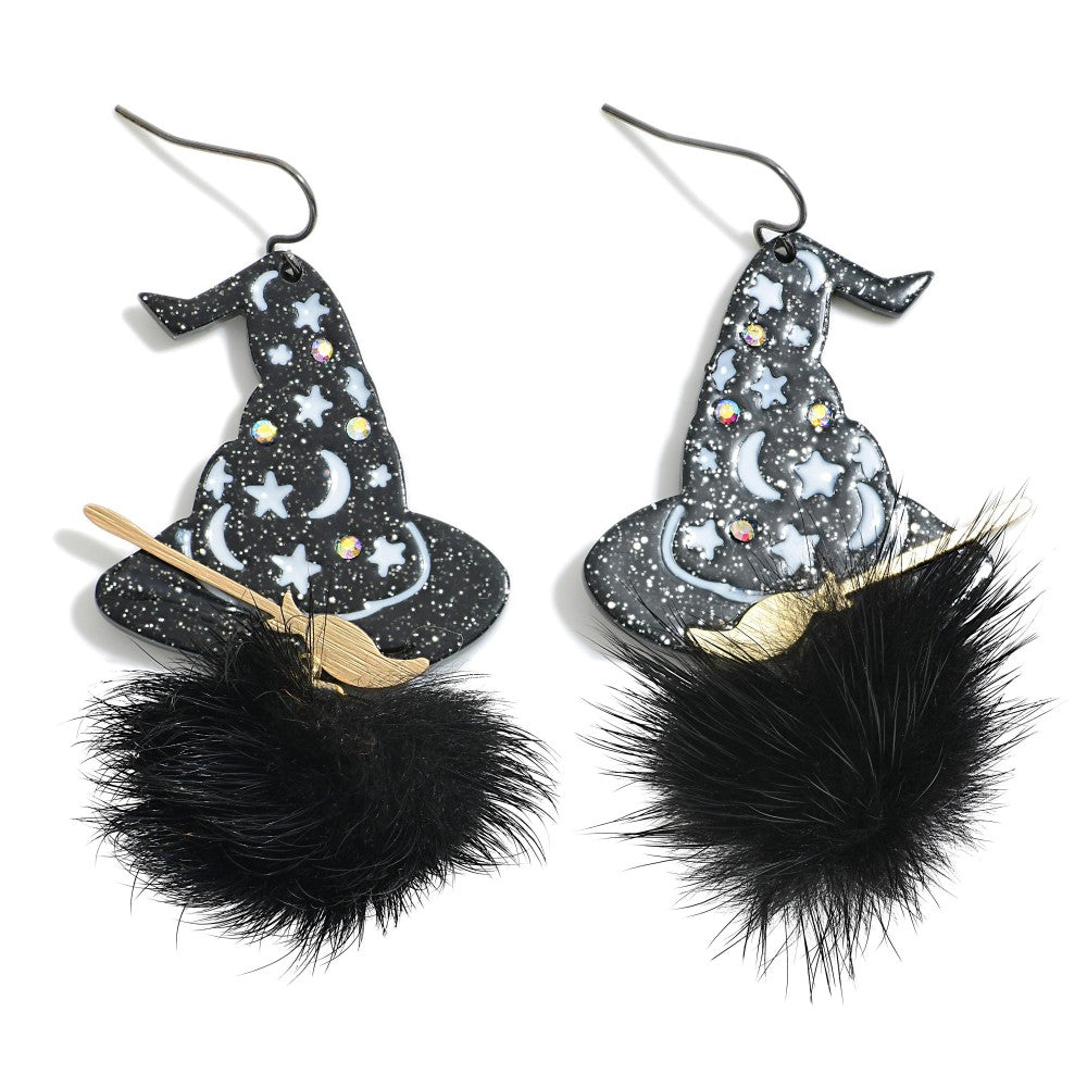 Glitter Acetate With Hat With Faux Fur Pom Detail (2 Colors)