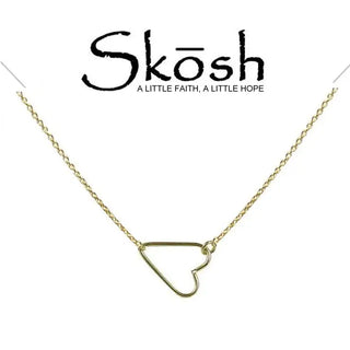 14kt Gold Over Sterling Silver Floating Sweet Heart Necklace
