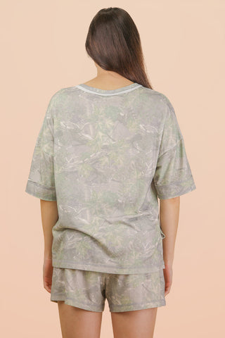 SC Camo Print Casual Knit Top & Shorts Set FINAL SALE