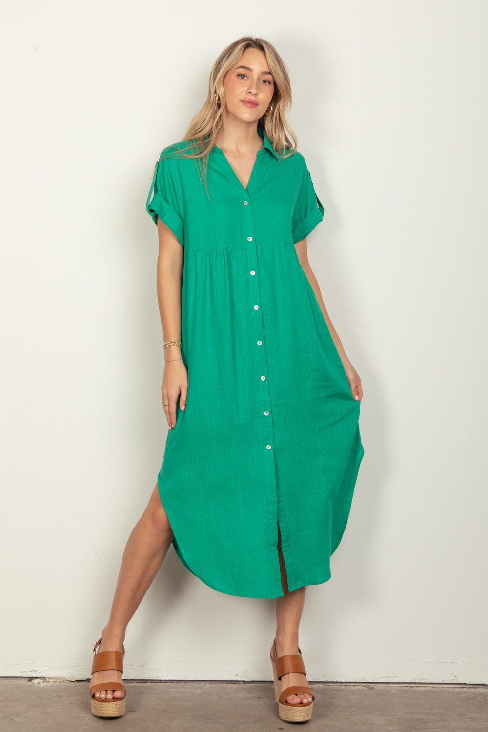 Curvy Oversized Linen Dress (2 Colors)