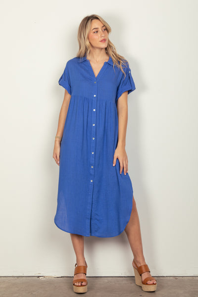 Curvy Oversized Linen Dress (2 Colors)