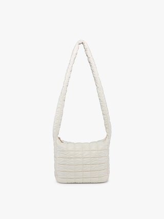 Jen & Co. Off White Katie Nylon Puffer Crossbody