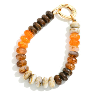 Marbled Acetate Disk Bead Bracelet With Hinged Clasp (5 Colors)