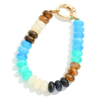 Marbled Acetate Disk Bead Bracelet With Hinged Clasp (5 Colors)