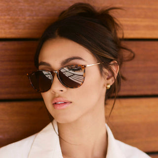 Drew in Tortoise Brown Polarized Sunglasses
