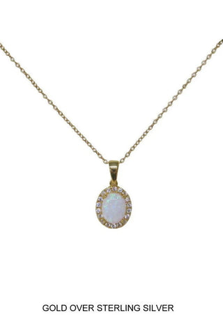 Ethereal - Gold Opal & CZ Necklace
