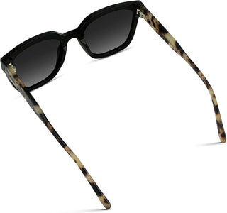 Wren in Black Beige Tortoise Polarized Sunglasses