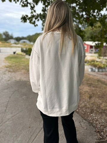 EXPOSED SEAM DETAIL OVERSIZED SWEATSHIRT by FATE